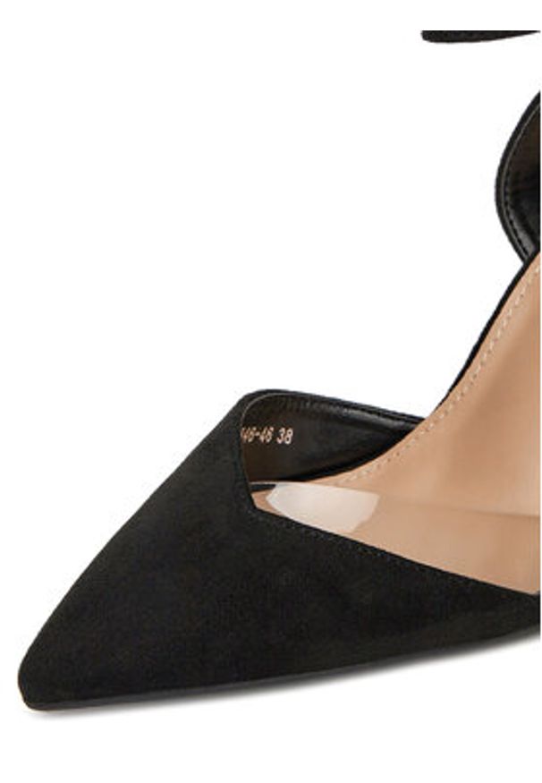 DeeZee Szpilki HT5846-46 Czarny. Kolor: czarny. Materiał: materiał. Obcas: na szpilce