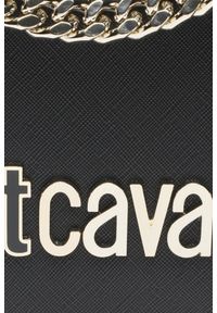Just Cavalli - JUST CAVALLI Czarna torebka Range Metal Lettering. Kolor: czarny #4