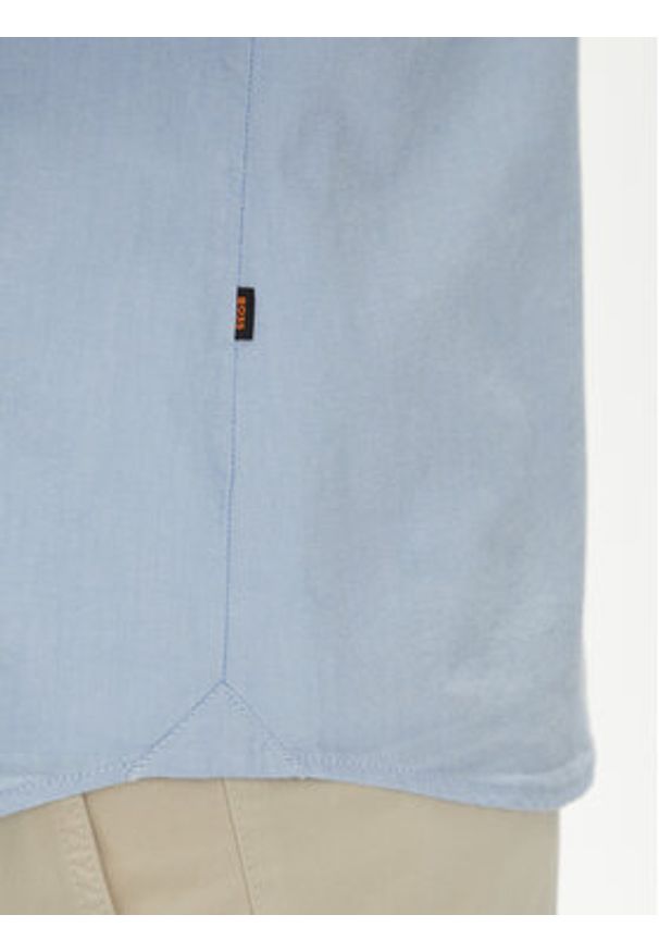 BOSS Koszula Rash_2 50537332 Błękitny Regular Fit. Kolor: niebieski. Materiał: bawełna