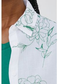 Answear Lab koszula bawełniana damska kolor biały relaxed z kołnierzykiem klasycznym. Typ kołnierza: kołnierzyk klasyczny. Kolor: biały. Materiał: bawełna. Wzór: haft. Styl: wakacyjny, klasyczny #4