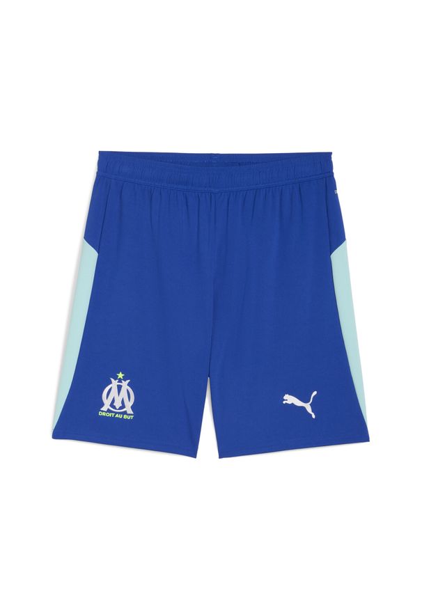 Puma - Męskie szorty Olympique Marsylia 25/26 PUMA Vivid Blue Bleu Azur. Kolor: niebieski. Materiał: tkanina. Sport: piłka nożna