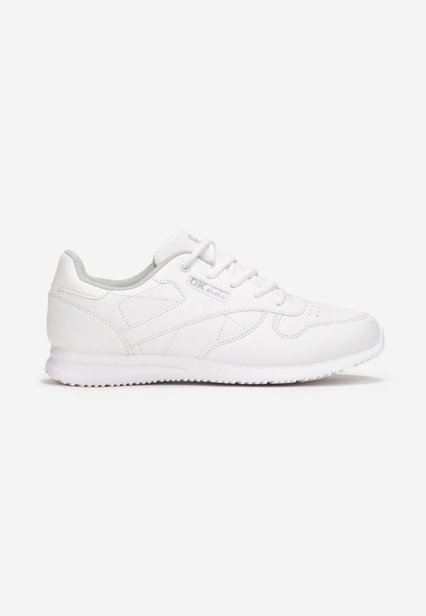 Born2be - Białe Buty Sportowe Sportowe Ocearos. Kolor: biały. Materiał: materiał, syntetyk. Szerokość cholewki: normalna. Wzór: aplikacja, napisy