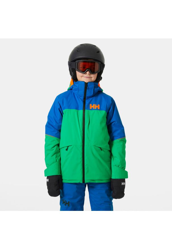 Dziecięca kurtka narciarska Helly Hansen Summit. Kolor: zielony, żółty, wielokolorowy. Sezon: zima. Sport: narciarstwo