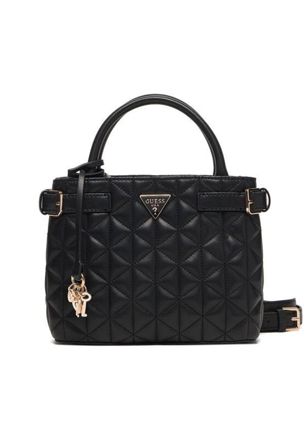 Guess Torebka Paisleigh HWQG98 83050 Czarny. Kolor: czarny. Materiał: skórzane