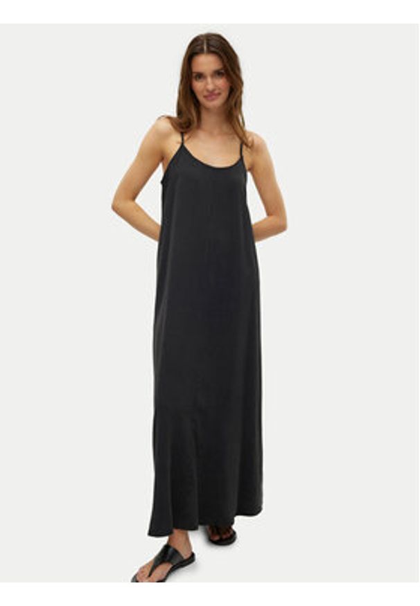 Vero Moda Sukienka codzienna Harper 10283677 Czarny Loose Fit. Okazja: na co dzień. Kolor: czarny. Materiał: lyocell. Typ sukienki: proste. Styl: casual