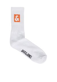 Jack & Jones - Jack&Jones Zestaw 5 par wysokich skarpet męskich 12241119 Biały. Kolor: biały. Materiał: bawełna #4