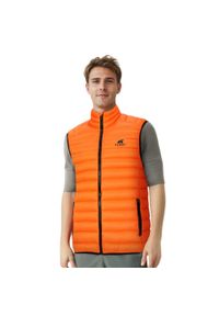 FJORK MERINO - Bezrękawnik puchowy męski Merino Nordend. Kolor: pomarańczowy. Materiał: poliamid, puch, wełna. Długość rękawa: bez rękawów