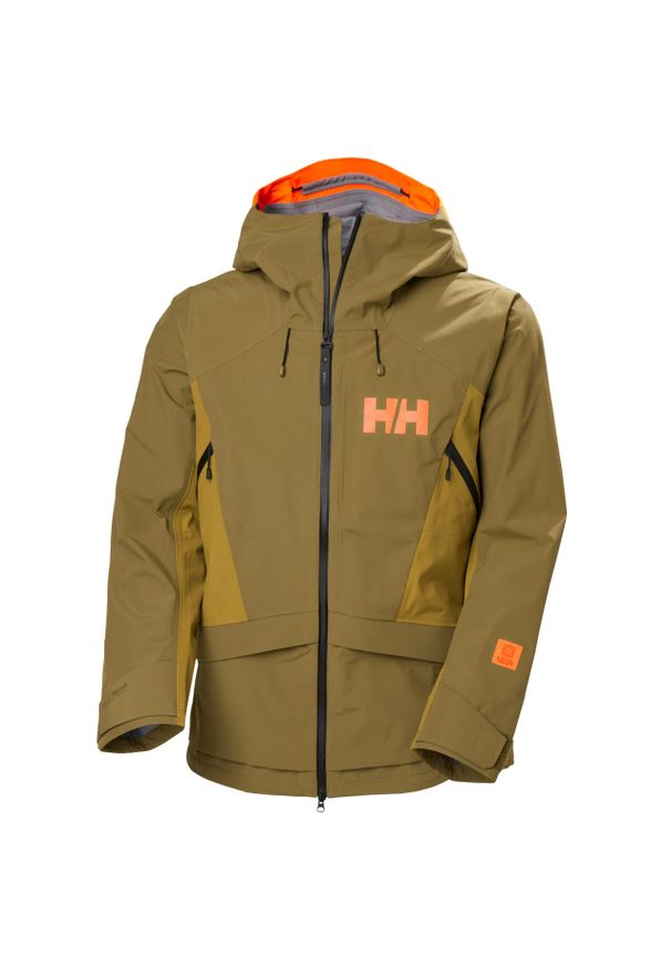 Kurtka narciarska Helly Hansen Sogn Tinden. Kolor: beżowy, wielokolorowy, brązowy. Sezon: zima. Sport: narciarstwo