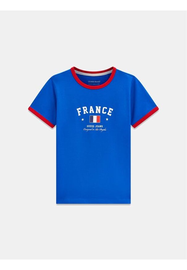Guess Jeans T-Shirt 183096 Niebieski Classic Fit. Kolor: niebieski