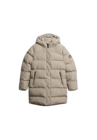 Damska kurtka puchowa Superdry Sports. Kolor: beżowy. Materiał: puch. Sezon: zima #1