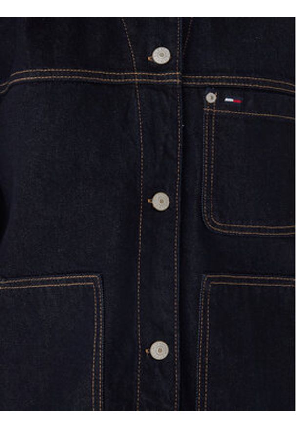Tommy Jeans Kurtka jeansowa Chore DW0DW21981 Granatowy Regular Fit. Kolor: niebieski. Materiał: bawełna