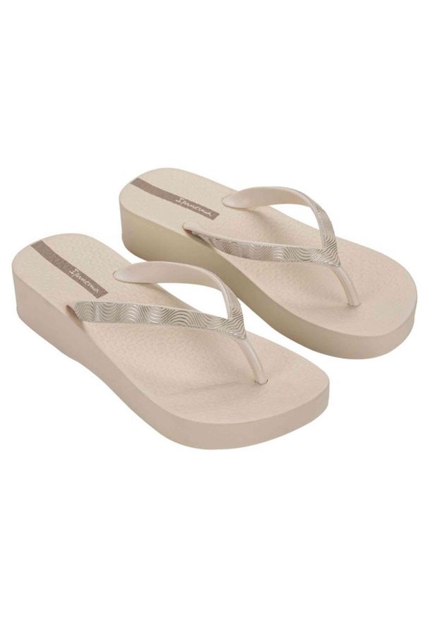 Japonki damskie Ipanema Mesh X Plat. Kolor: beżowy. Materiał: mesh. Styl: sportowy