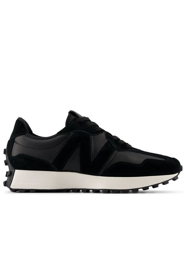 Buty New Balance U327LI - czarne. Okazja: na co dzień. Kolor: czarny. Materiał: guma, zamsz, materiał, skóra. Szerokość cholewki: normalna