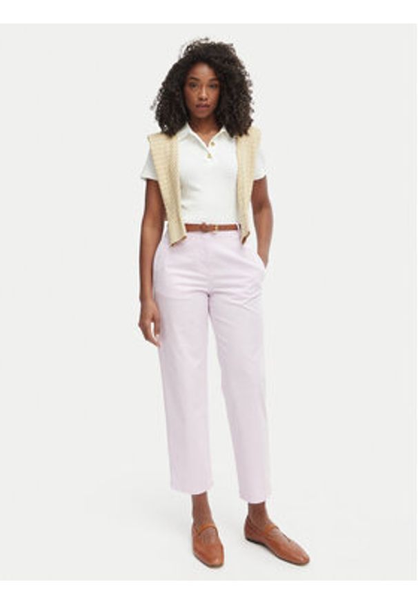 TOMMY HILFIGER - Tommy Hilfiger Chinosy WW0WW49647 Fioletowy jasny Slim Fit. Kolor: fioletowy. Materiał: lyocell