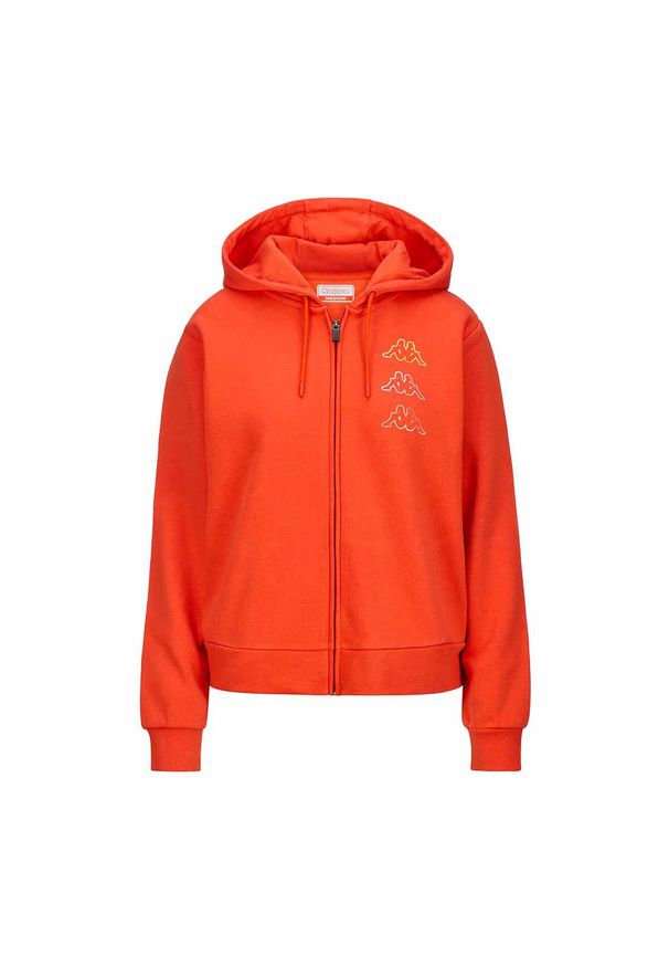 Bluza z kapturem Unisex Kappa Kaimi Ciemnopomarańczowy. Typ kołnierza: kaptur. Kolor: pomarańczowy, wielokolorowy