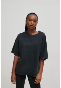 Marsala - Tshirt typu oversize w kolorze FADED GREY - ONLY-M. Materiał: bawełna. Styl: klasyczny, elegancki