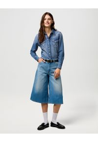 Wrangler - DAMSKA KOSZULA JEANSOWA WRANGLER HERITAGE SHIRT LIGHT HAND 112373227. Materiał: jeans #5