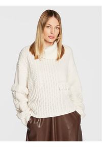 Golf Weekend Max Mara. Typ kołnierza: golf. Kolor: biały. Materiał: wełna #1