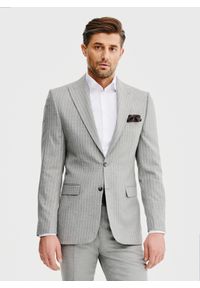 Pako Lorente - PAKO LORENTE - Marynarka garniturowa w prążek. Materiał: poliester, elastan, wiskoza. Wzór: prążki. Styl: młodzieżowy #9