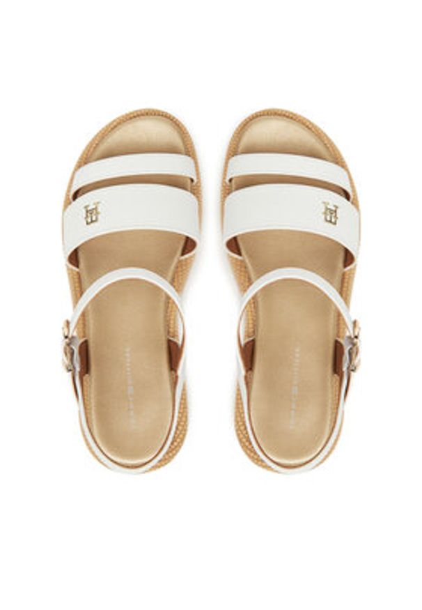 TOMMY HILFIGER - Tommy Hilfiger Espadryle T3A2-33793-0326 S Biały. Kolor: biały. Materiał: skóra
