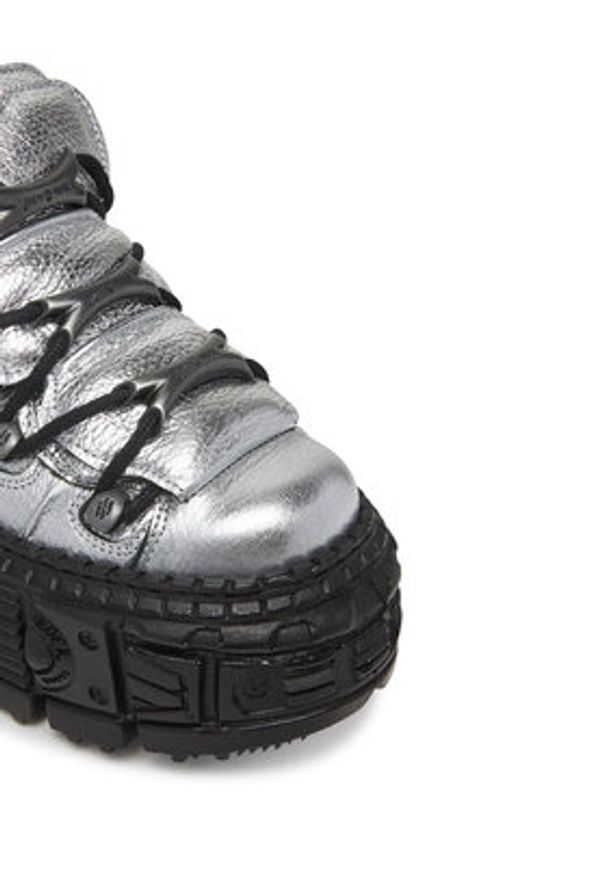 NEW ROCK Sneakersy M-106WALL-C16 Srebrny. Kolor: srebrny. Materiał: skóra. Styl: rockowy
