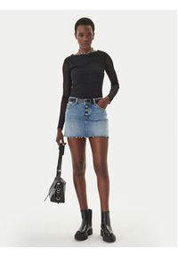 Hugo - HUGO Spódnica jeansowa Galanie 50561137 Niebieski Regular Fit. Kolor: niebieski. Materiał: bawełna #5