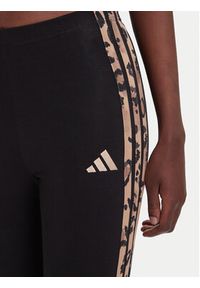 Adidas - adidas Legginsy Animal Print 3-Stripes JM1864 Czarny Slim Fit. Kolor: czarny. Materiał: bawełna. Wzór: nadruk #4