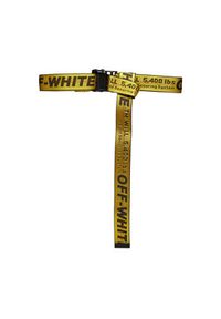 OFF-WHITE - Off-White Pasek Męski OMRB012R21FAB0011810 Żółty. Kolor: żółty. Materiał: materiał