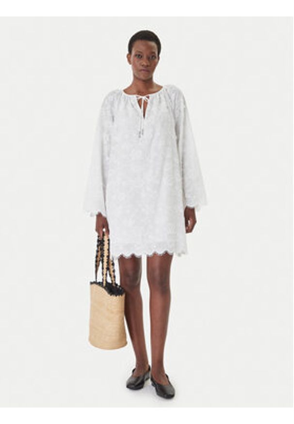 MICHAEL Michael Kors Sukienka letnia MS680R0KPX Biały Relaxed Fit. Kolor: biały. Materiał: bawełna. Sezon: lato