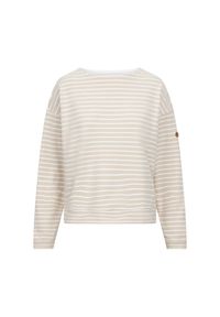 TRESPASS - Top Damski / Damski Soothing Striped Marl Top. Kolor: biały. Sport: turystyka piesza