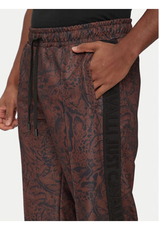 Just Cavalli Spodnie dresowe 77OAAE00 Czarny Regular Fit. Kolor: czarny. Materiał: syntetyk