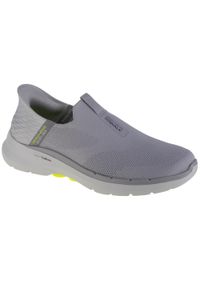 skechers - Buty do chodzenia męskie, Skechers Go Walk 6 - Easy On. Kolor: szary. Sport: turystyka piesza