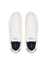 TOMMY HILFIGER - Tommy Hilfiger Sneakersy Lo Pro Cupsole Perf Leather FM0FM05944 Biały. Kolor: biały. Materiał: skóra #2