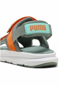 Puma - Dziecięce sandały PUMA Evolve PUMA Green Moon Orange Glo Aquatic. Kolor: pomarańczowy, zielony, żółty, wielokolorowy