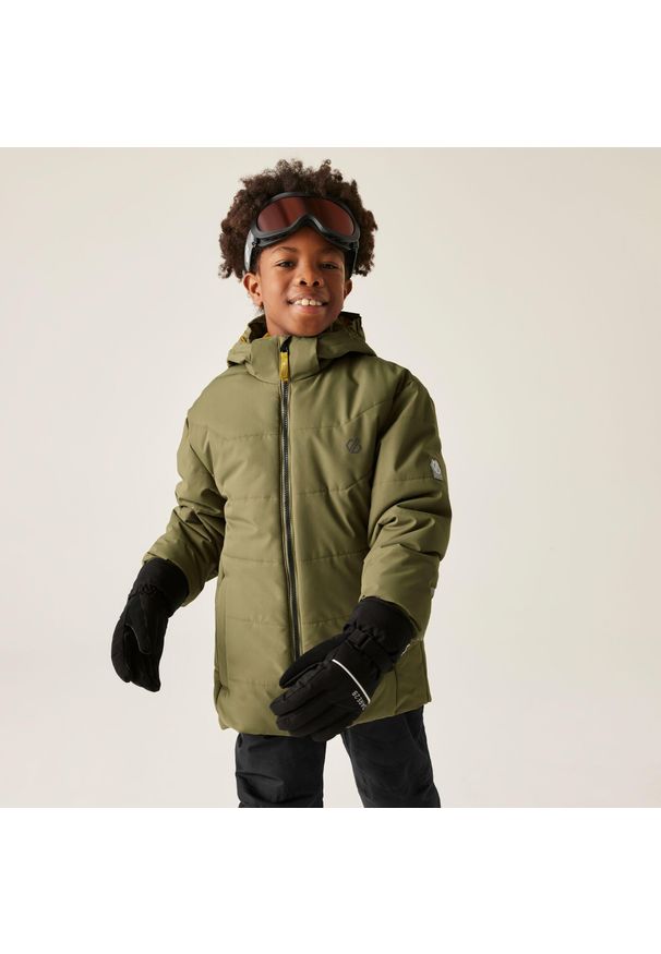 DARE 2B - Kurtka narciarska dziecięca z membraną Explorer Dare 2b. Kolor: zielony. Materiał: poliester, materiał. Sezon: zima. Sport: narciarstwo