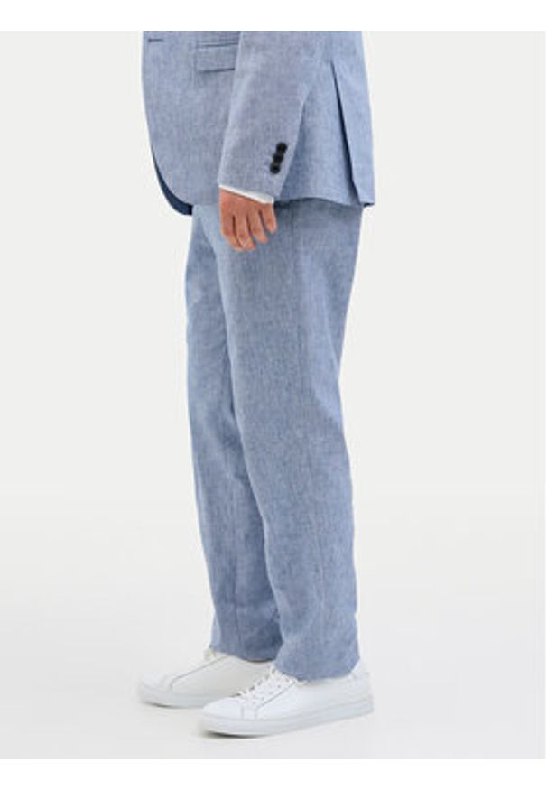 Jack & Jones - Jack&Jones Chinosy Riviera 12228724 Błękitny Slim Fit. Kolor: niebieski. Materiał: bawełna