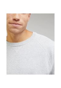 Lee - MĘSKI SWETER LEE RAGLAN CREW KNIT GREY MELE 112330668. Długość rękawa: raglanowy rękaw #2