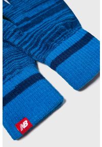 New Balance - Czapka + rękawiczki. Kolor: niebieski. Materiał: dzianina, akryl #3