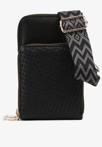 Renee - Czarna Dwukomorowa Torebka w Stylu Etui Virseki. Kolor: czarny. Styl: biznesowy, klasyczny, elegancki, casual