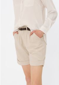 Volcano - Szorty z lnem P-SILVA. Materiał: len. Długość: krótkie. Sezon: lato. Styl: wakacyjny #1