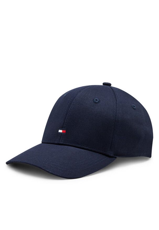 TOMMY HILFIGER - Tommy Hilfiger Czapka z daszkiem Essential Flag Cap AW0AW16360 Niebieski. Kolor: niebieski. Materiał: materiał