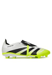 Adidas - adidas Buty do piłki nożnej Predator League Fold-Over Tongue JI1111 Biały. Kolor: biały. Materiał: skóra
