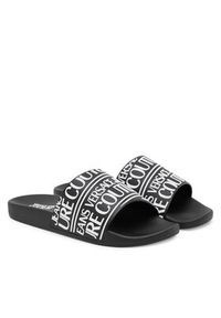 Versace Jeans Couture Klapki 79YA3SQ1 71352 899 Czarny. Kolor: czarny