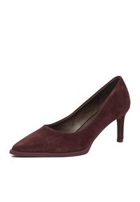 Gino Rossi - GINO ROSSI Szpilki EO-INTI-2635-1 Bordowy. Kolor: czerwony. Materiał: zamsz, skóra. Obcas: na szpilce #6