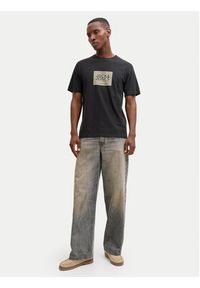 Jack & Jones T-Shirt Jjrain Tee Ss Crew Neck 12288097 Czarny Regular Fit. Kolor: czarny. Materiał: bawełna #6