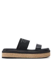 Calvin Klein Klapki Wedge Slide He HW0HW01966 Czarny. Kolor: czarny. Materiał: materiał