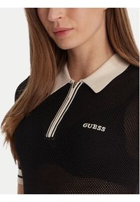 Guess Polo V6GR04 Z0725 Czarny Regular Fit. Typ kołnierza: polo. Kolor: czarny. Materiał: syntetyk #4