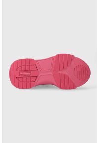 Tommy Jeans sneakersy TJW CHUNKY RUNNER MONOCOLOR LC kolor różowy EN0EN02263. Zapięcie: sznurówki. Kolor: różowy. Materiał: guma. Obcas: na platformie #3