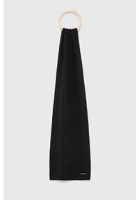 Calvin Klein - Szalik. Kolor: czarny. Materiał: dzianina #1
