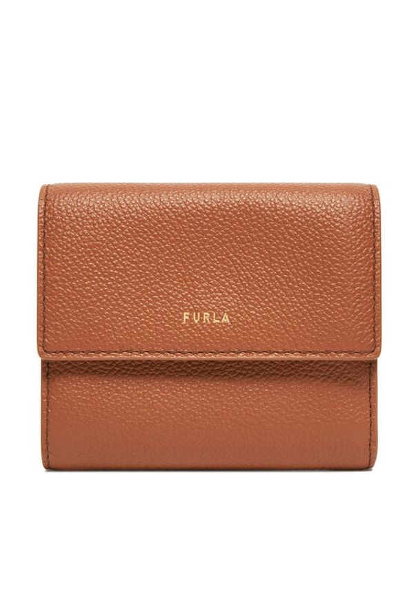 Furla Mały Portfel Damski Goccia M Compact WP00469 BX3036 KH RY000 Brązowy. Kolor: brązowy. Materiał: skóra